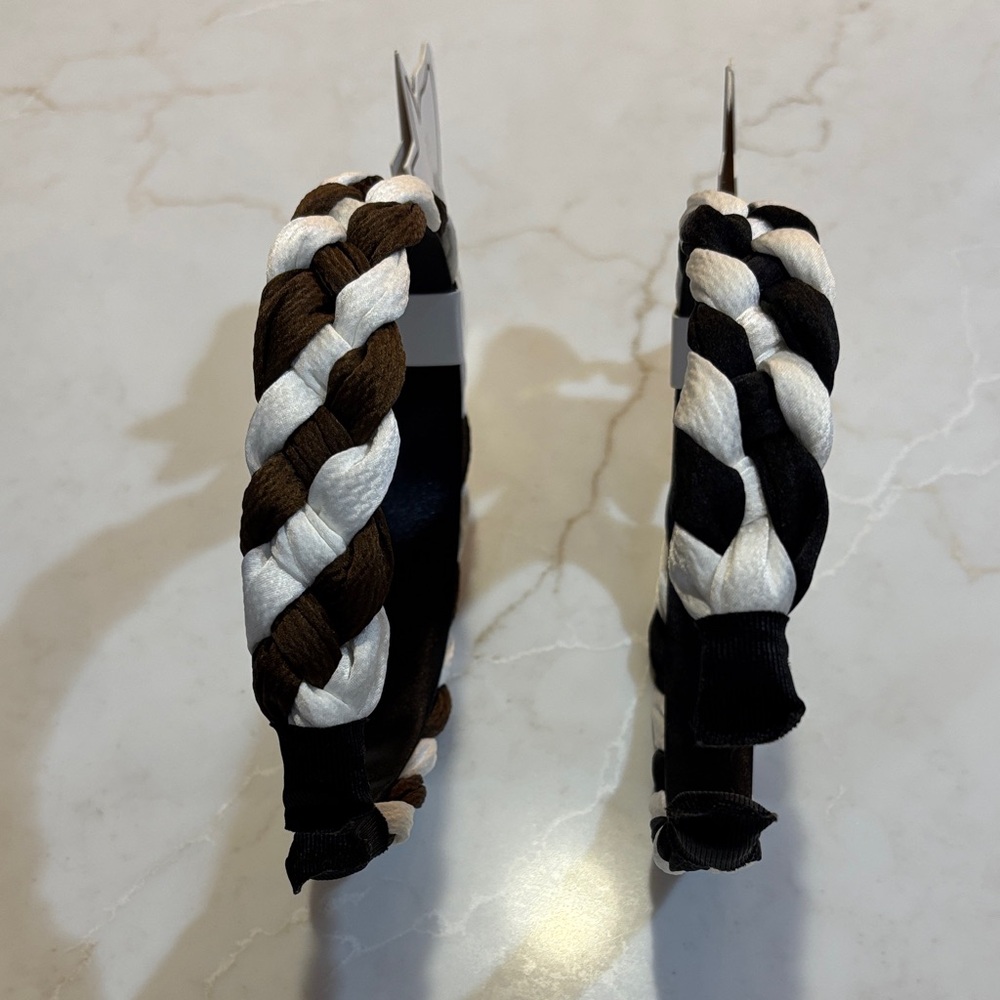 Kirkland's Home Braided Headbands Bundle- Black and White -Brown and White NWT - Picture 2 of 4